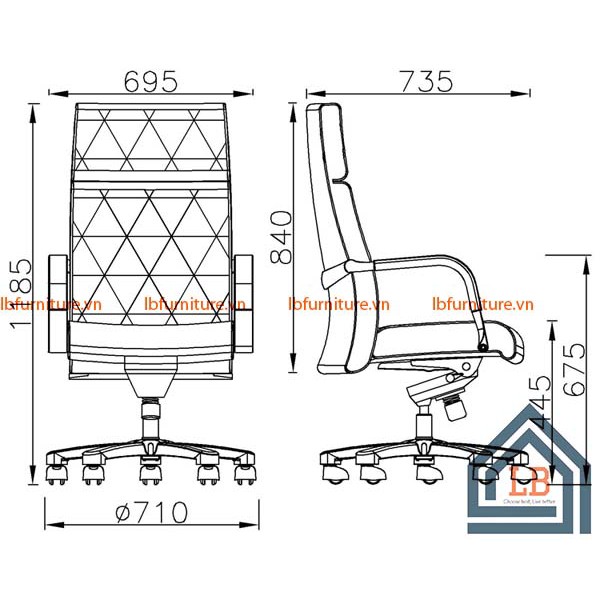 Ghế xoay cao cấp nhập khẩu LBF106