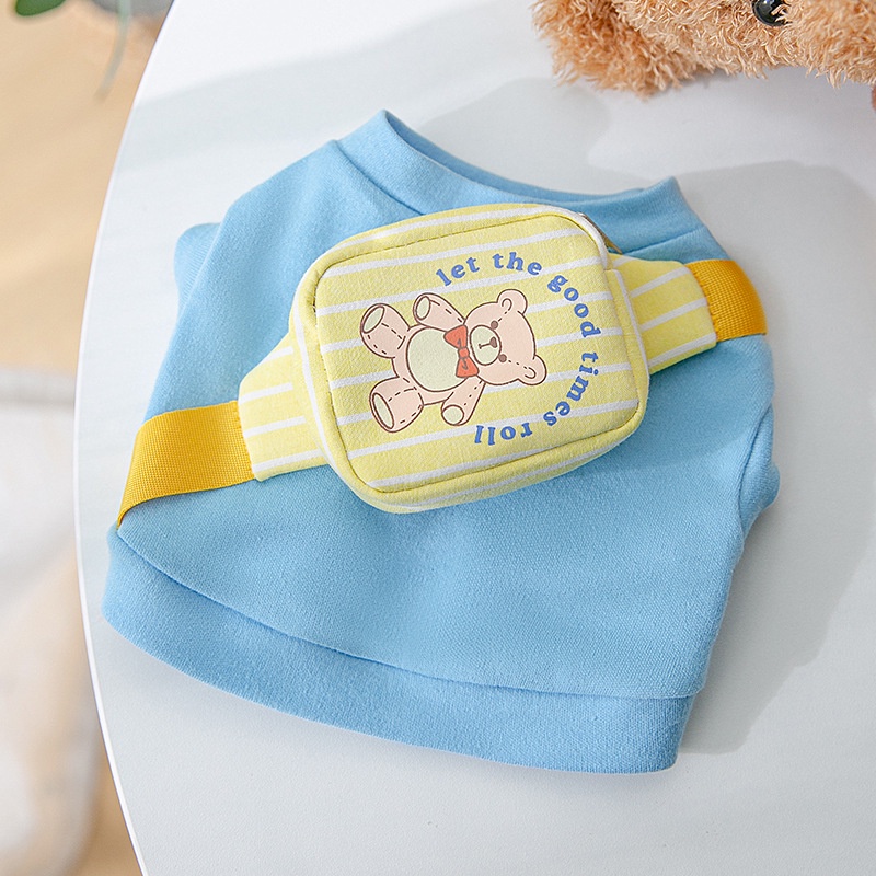 áo thun túi bao tử Teddy 2023 cho chó mèo