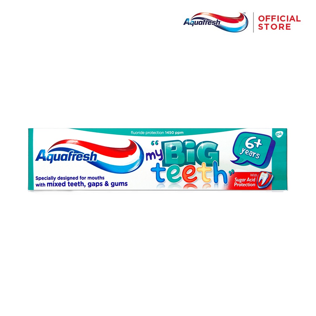Kem đánh răng Aquafresh Big Teeth 50ml - dành cho trẻ từ 6 thumbnail