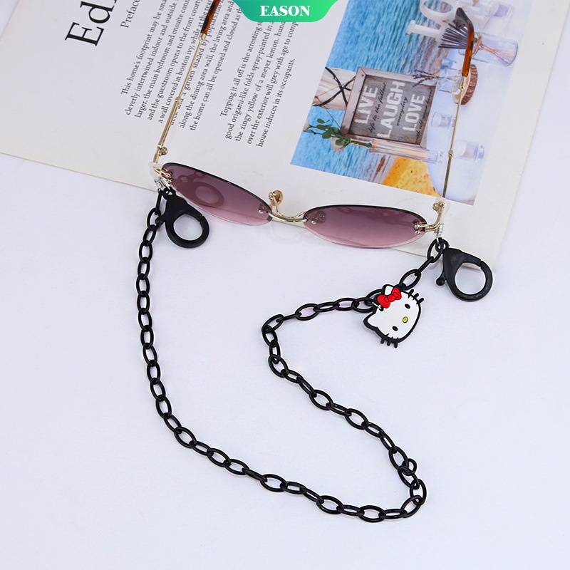 Sanrio Anime Kawaii Insins Hello Kitty Dây Đeo Kính Đeo Cổ Bằng acrylic Chống Mất Kiểu Hoạt Hình Dễ Thương