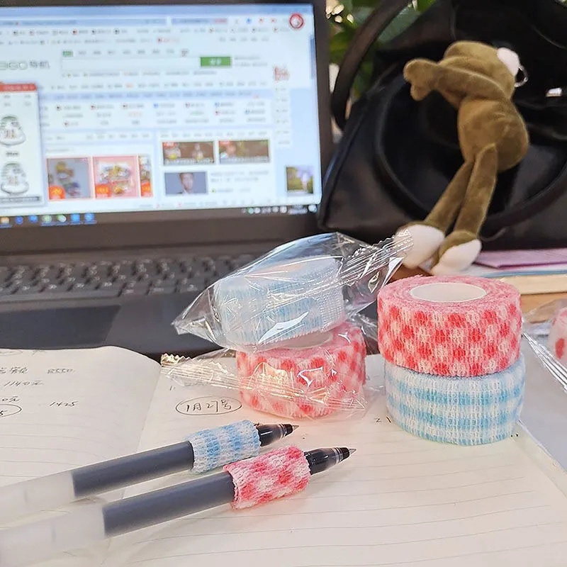 Băng quấn ngón tay tự dính nhiều màu sắc dễ thương co giãn dành cho học sinh