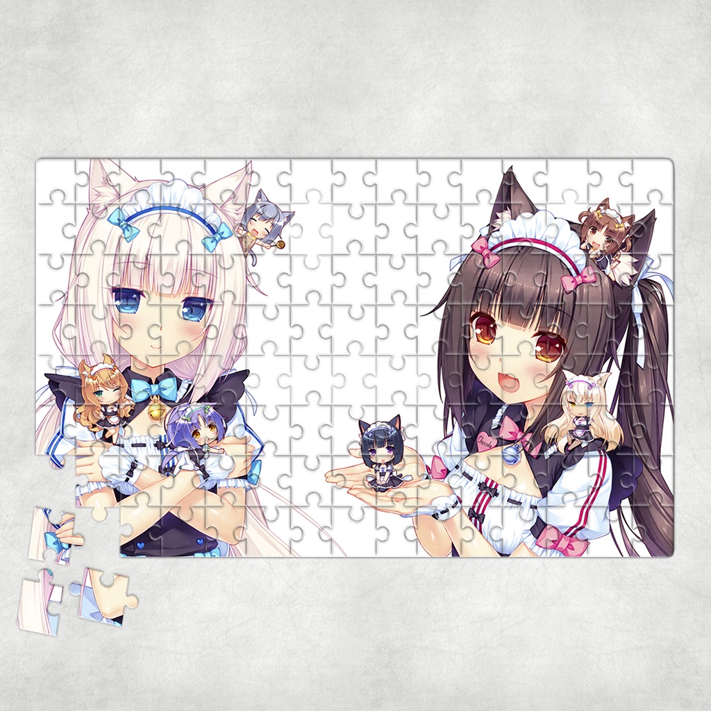 Tranh ghép hình NEKOPARA - Mẫu 2 - Nhận in theo yêu cầu