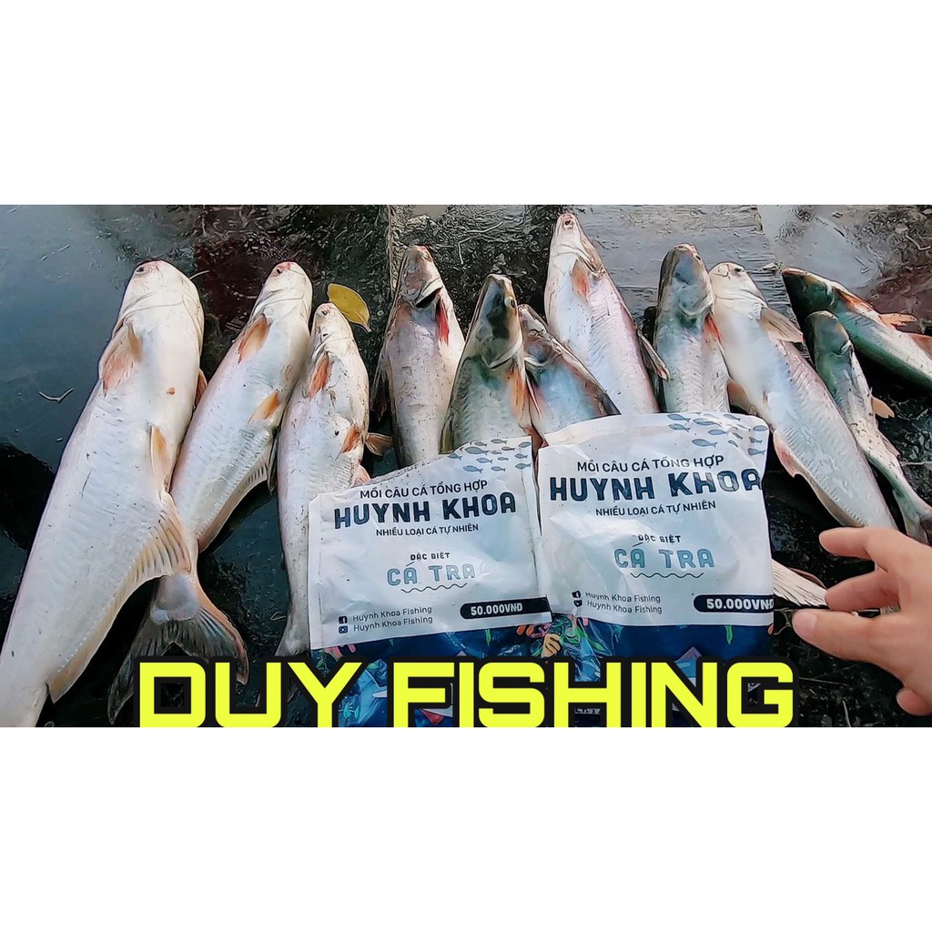 Combo 2kg cám câu cá Huỳnh Khoa (Mẫu mới) TẶNG 1 NHO 4 + 1 PHAO ĐÈN - DUY FISHING phân phối