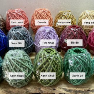 Dây cotton màu thắt macrame