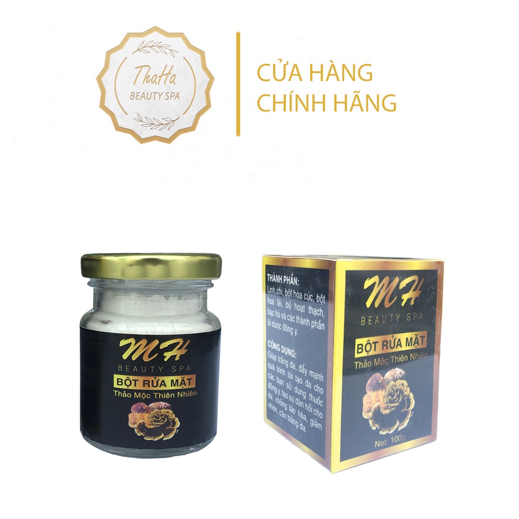 Bột rửa mặt MH Beauty Spa 100g, Bột rửa mặt thảo dược thiên nhiên trắng da, tái tạo da, giảm nhờn dầu