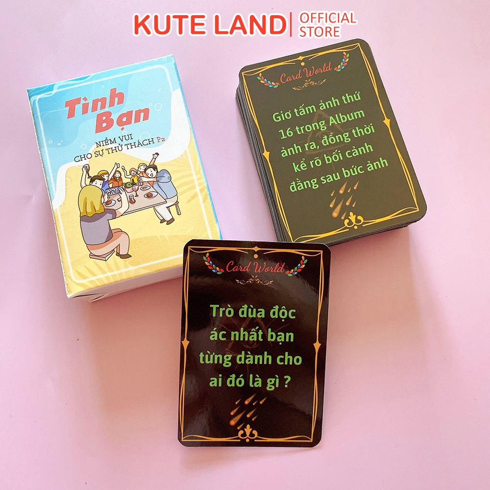 Bộ Bài Tình Bạn 2 59 Lá Drinking Game Nhậu Nhẹt Tụ Tập Cùng Đám Bạn Thân Tâm Sự Xả Stress TINHBAN2