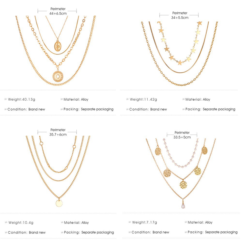 Dây chuyền nhiều lớp thanh lịch cho nữ