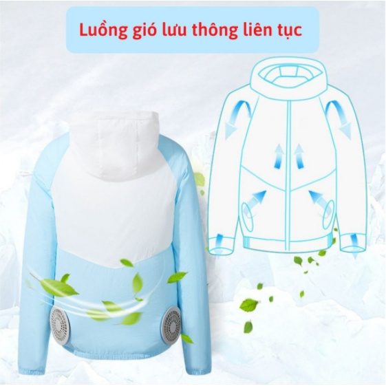 Áo điều hòa công nghệ Nhật Bản có quạt làm mát, áo khoát phù hợp cho cả nam và nữ hàng chính hãng