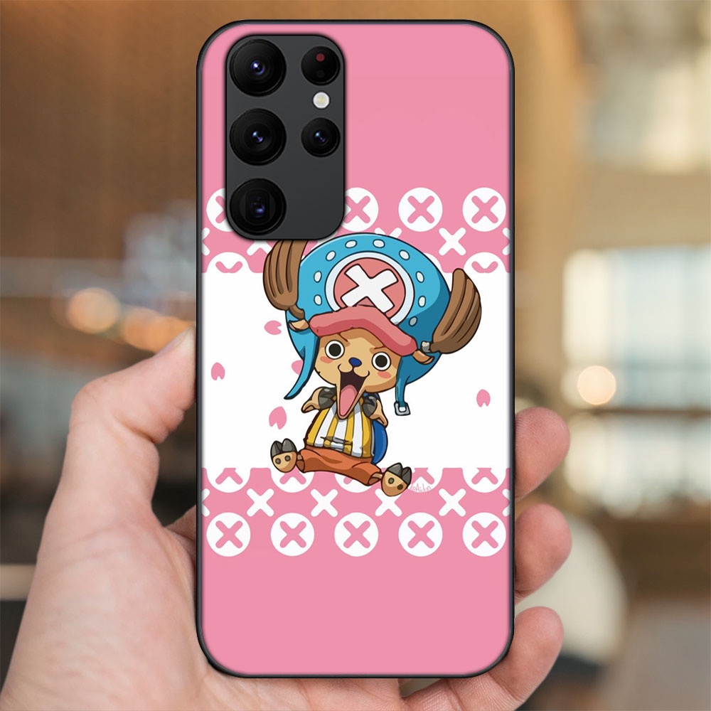 Ốp lưng Samsung S20 Ultra viền đen in hình Chopper One Piece Đảo Hải Tặc