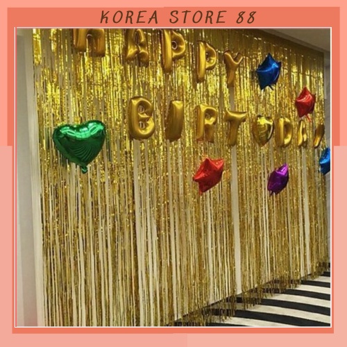 Rèm kim tuyến trang trí sinh nhật, thôi nôi, đầy tháng cho bé trai, bé gái, trang trí phòng cưới 1mx2 2246 KOREA STORE88