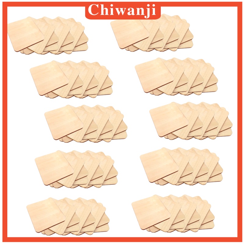 Bộ 100 Miếng Gỗ Vuông Cắt Gạch Lát Blesiya