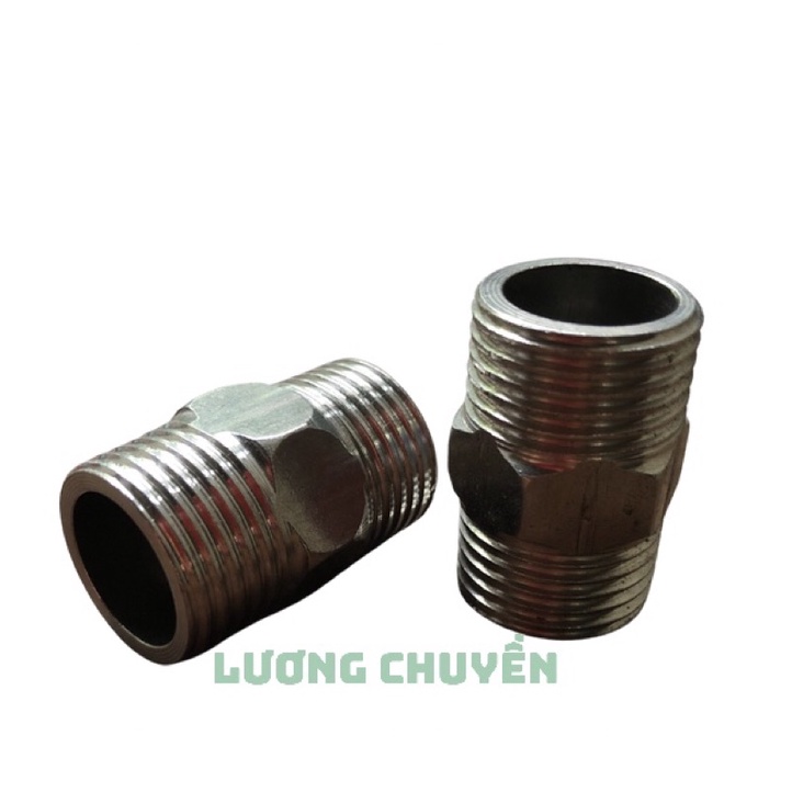 Kép inox - Nối 2 đầu ren ngoài ống nước phi 21