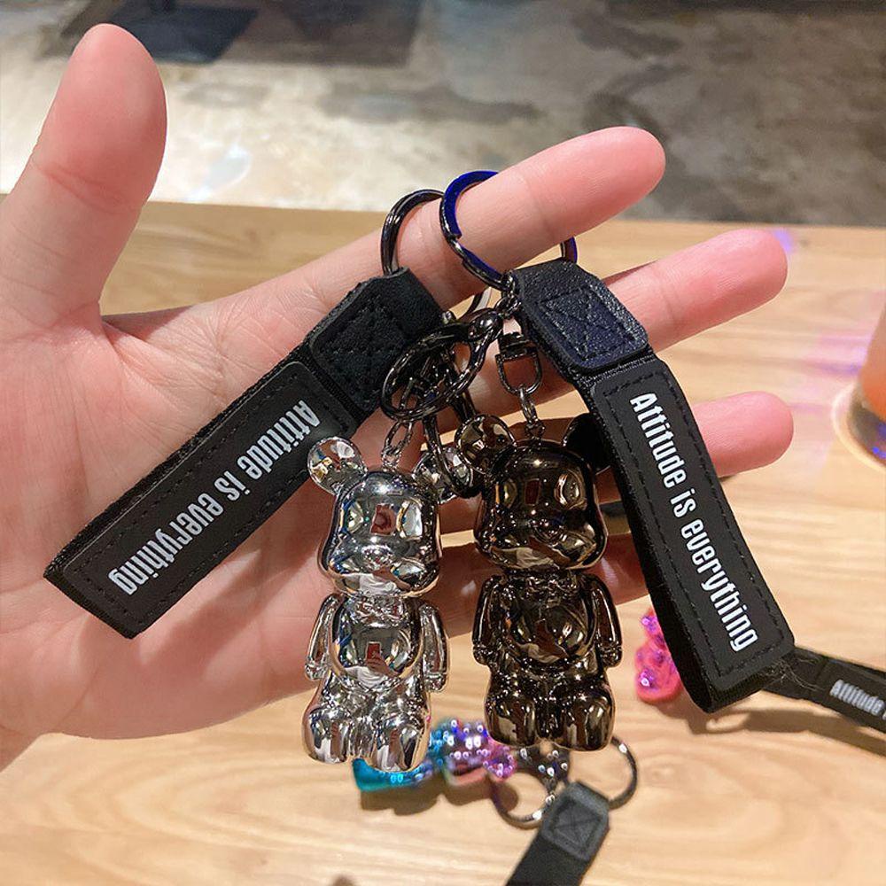 DARNELL Móc Khóa Dây Da Hình Gấu Hoạt Hình Dễ Thương