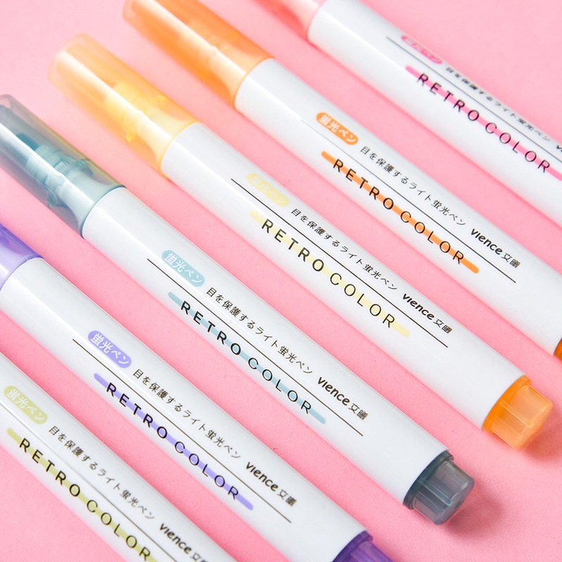 Bút đánh dấu màu sắc macaron phong cách retro
