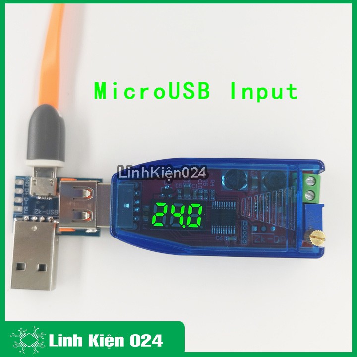 Mạch điều chỉnh điện áp 1 chiều kết nối USB Boost-Buck vào 5VDC ra 1-24VDC công suất 3W