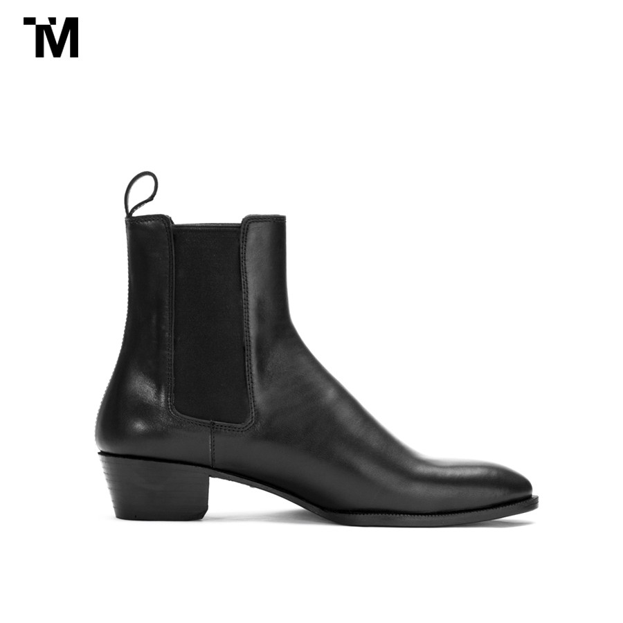 GIÀY BOOTS NAM TARMOR MÀU ĐEN BLACK LEATHER CHELSEA BOOTS