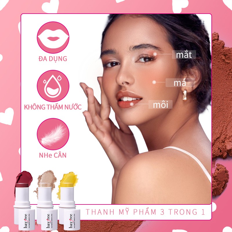 Thỏi phấn má hồng/phấn bắt sáng 3 trong 1 đa năng Bayfree 7g | BigBuy360 - bigbuy360.vn
