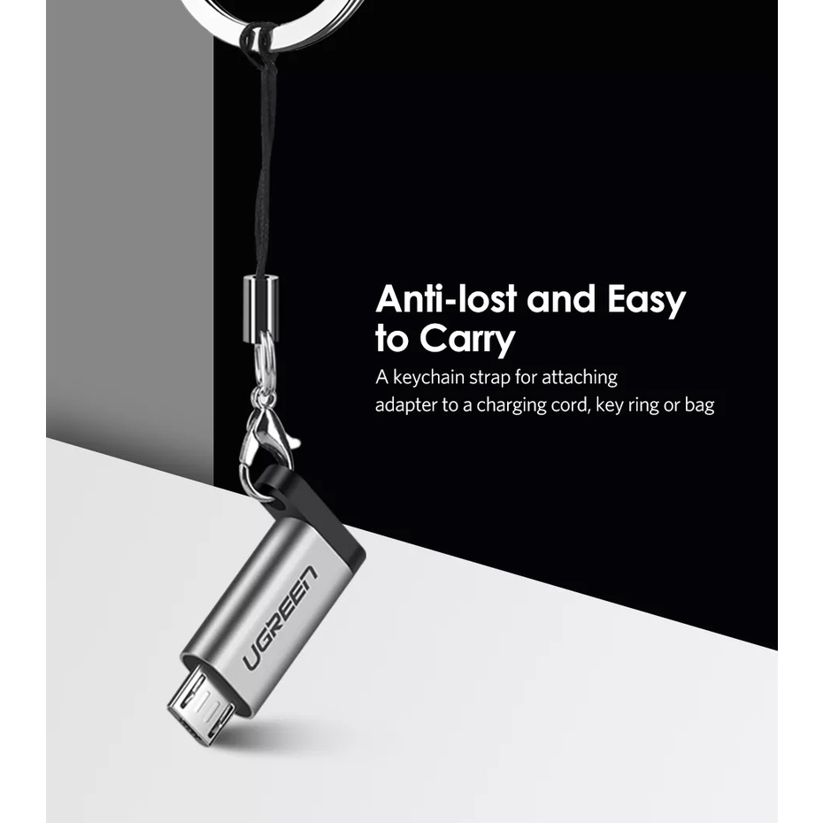 Đầu Chuyển Micro USB Sang Type C UGREEN US282 - BH 18T Chính Hãng