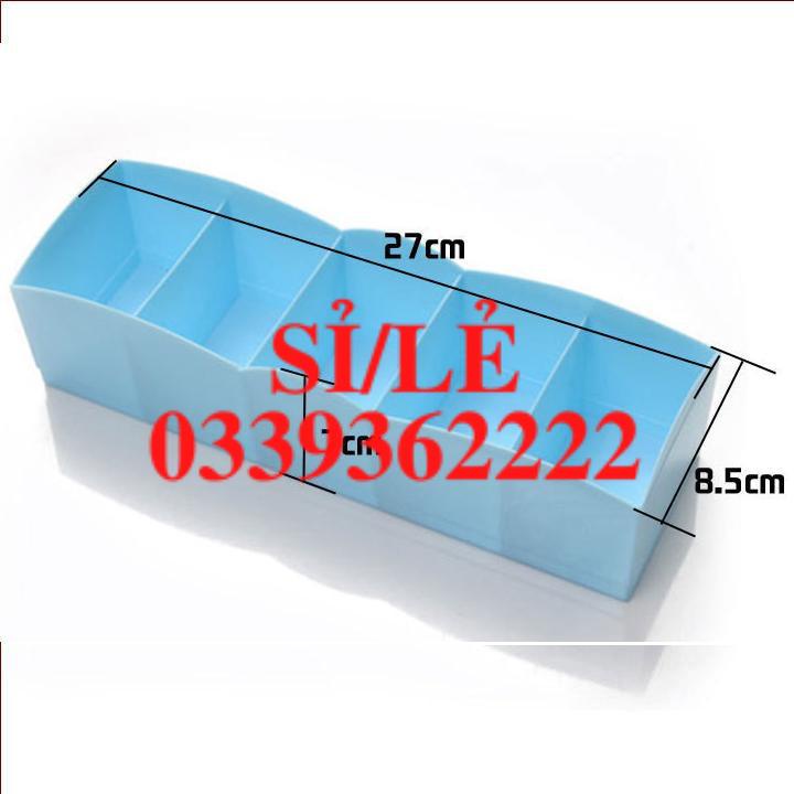 [ COCOLOVE ] Hộp đựng tất, đồ lót, phụ kiện 5 ngăn bằng nhựa  HAIANHSHOP