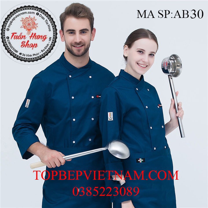áo bếp,đồng phục bếp cao cấp ab30 | BigBuy360 - bigbuy360.vn