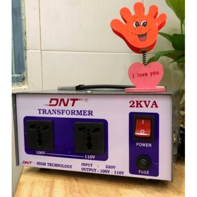 Biến áp - Biến thế DNT 220V >>> 100V - 110V 2KVA ( công suất tải 1600W ).