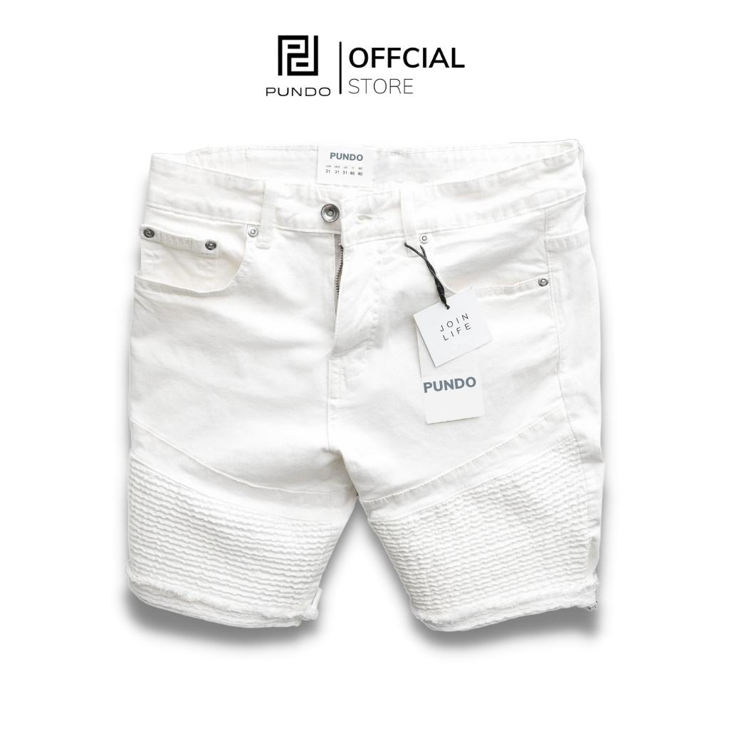 Quần short jean nam 4 màu đơn giãn , chất kaki jean cao cấp dễ phối PUNDO QSPD07