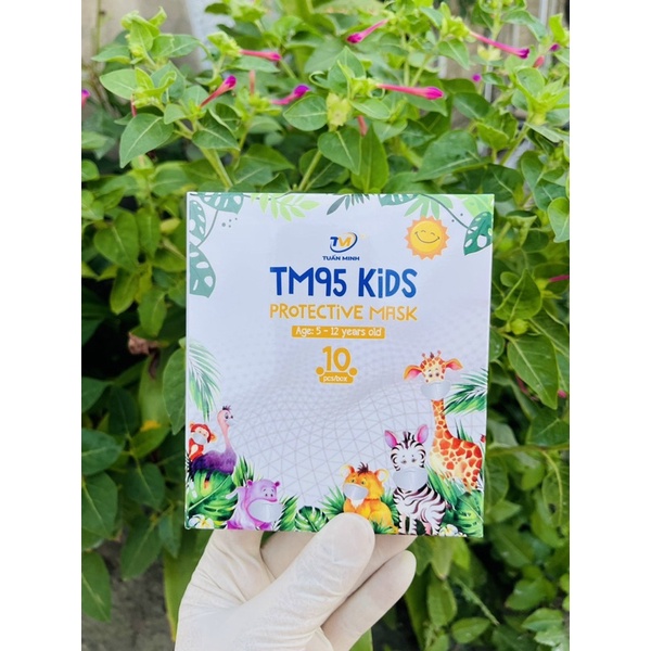 Khẩu Trang N95 Kid Thương Hiệu Tuấn Minh(Tiêu Chuẩn Xuất Khẩu BFE≥95%) Khẩu Trang Y Tế 5 Lớp TM95 Kháng Khuẩn