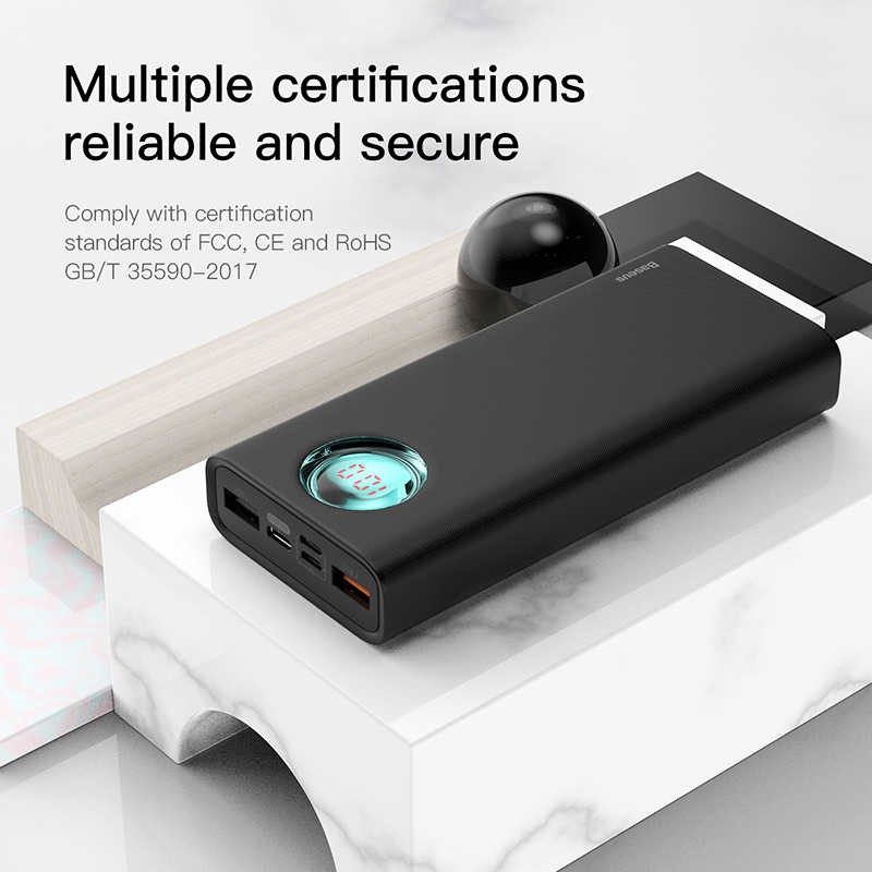 Pin dự phòng sạc nhanh 18W Baseus Amblight PD/QC3.0 Quick charge 20000mAh cho Smartphone / Tablet