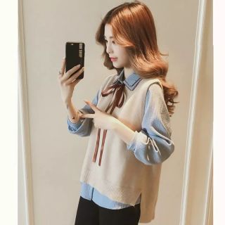 Sét gile len + sơ mi nữ