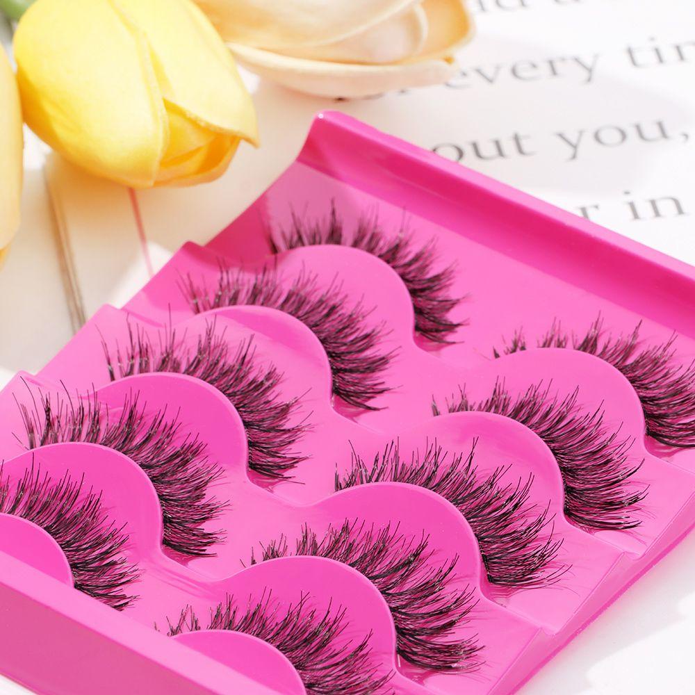 Set 5 Cặp Lông Mi Giả Handmade Trang Điểm Dài Và Cong Vút