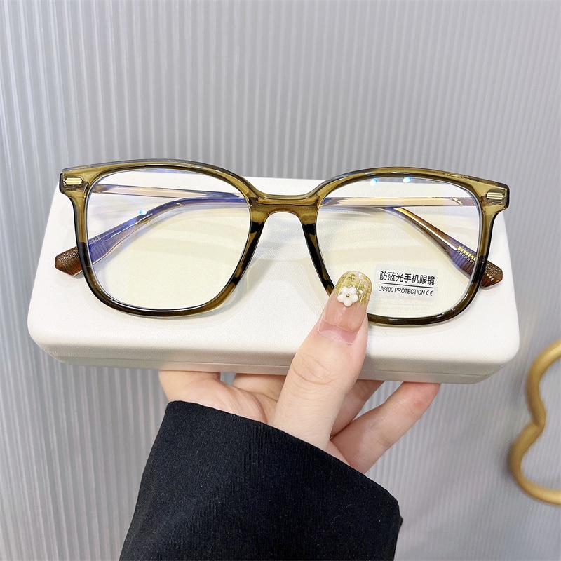 Mắt Kính Chống Ánh Sáng Xanh Hình Vuông Thời Trang Hàn Quốc Cổ Điển