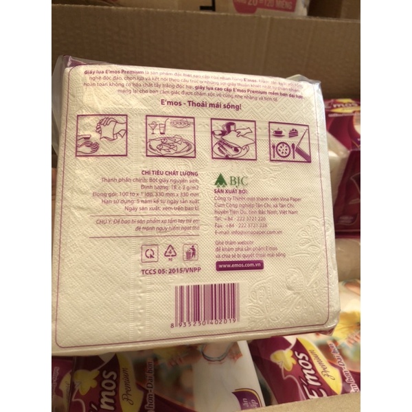 Giấy vuông cao cấp  E'MOS 100 tờ khổ 330mm x 330mm