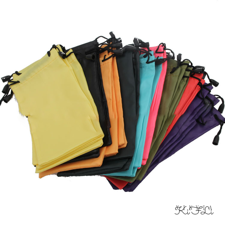 Túi vải mềm dây rút đựng kính mắt màu trơn