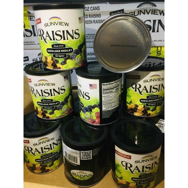 HCM Free Ship - Nho Khô Mỹ SUNVIEW RAISINS Hũ 425g
