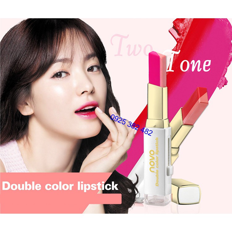 SALE SON MÔI 2 LINE NOVO - DOUBLE COLOR LIPSTICK- DATE 2021