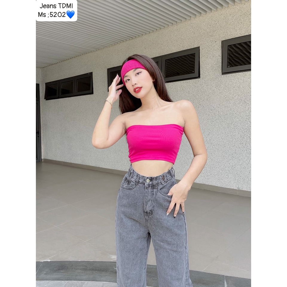 Quần bò nữ vải bò,quần jeans ống rộng lưng cao, Quần jean nữ ống rộng xanh đen dáng suông dáng dài ulzzang BGJ008 | BigBuy360 - bigbuy360.vn