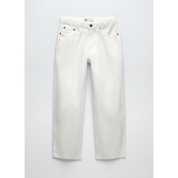 Quần jeans ngố ZARA trắng size 38 - 8246049 có sẵn