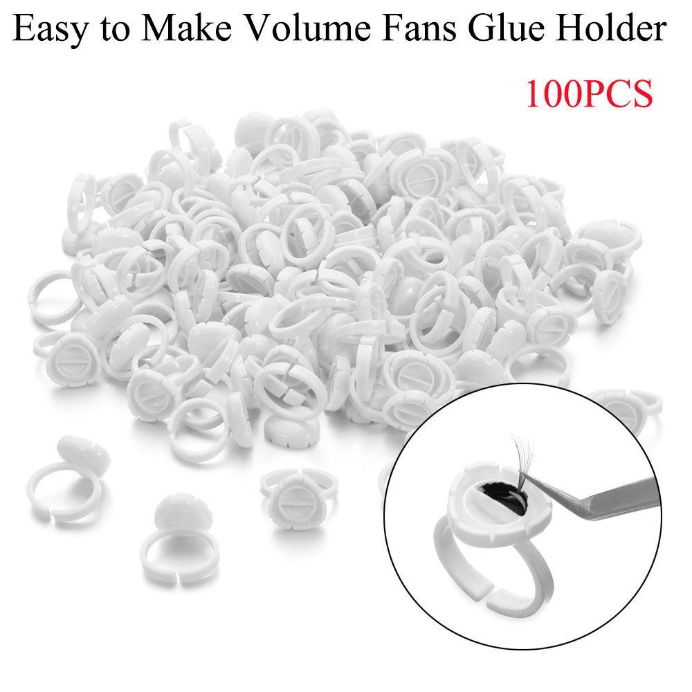 Bộ 100 Giá Đỡ Lông Mi Giả Có Thể Điều Chỉnh Kích Thước Dùng Một Lần