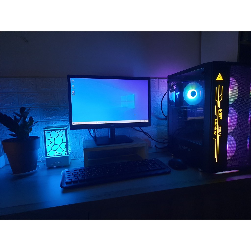 Trọn bộ máy tính bàn chơi game pupg mobile, cs go, gta v, fifa 4,LOL , thùng máy full led kèm bộ điều khiển fan led | BigBuy360 - bigbuy360.vn