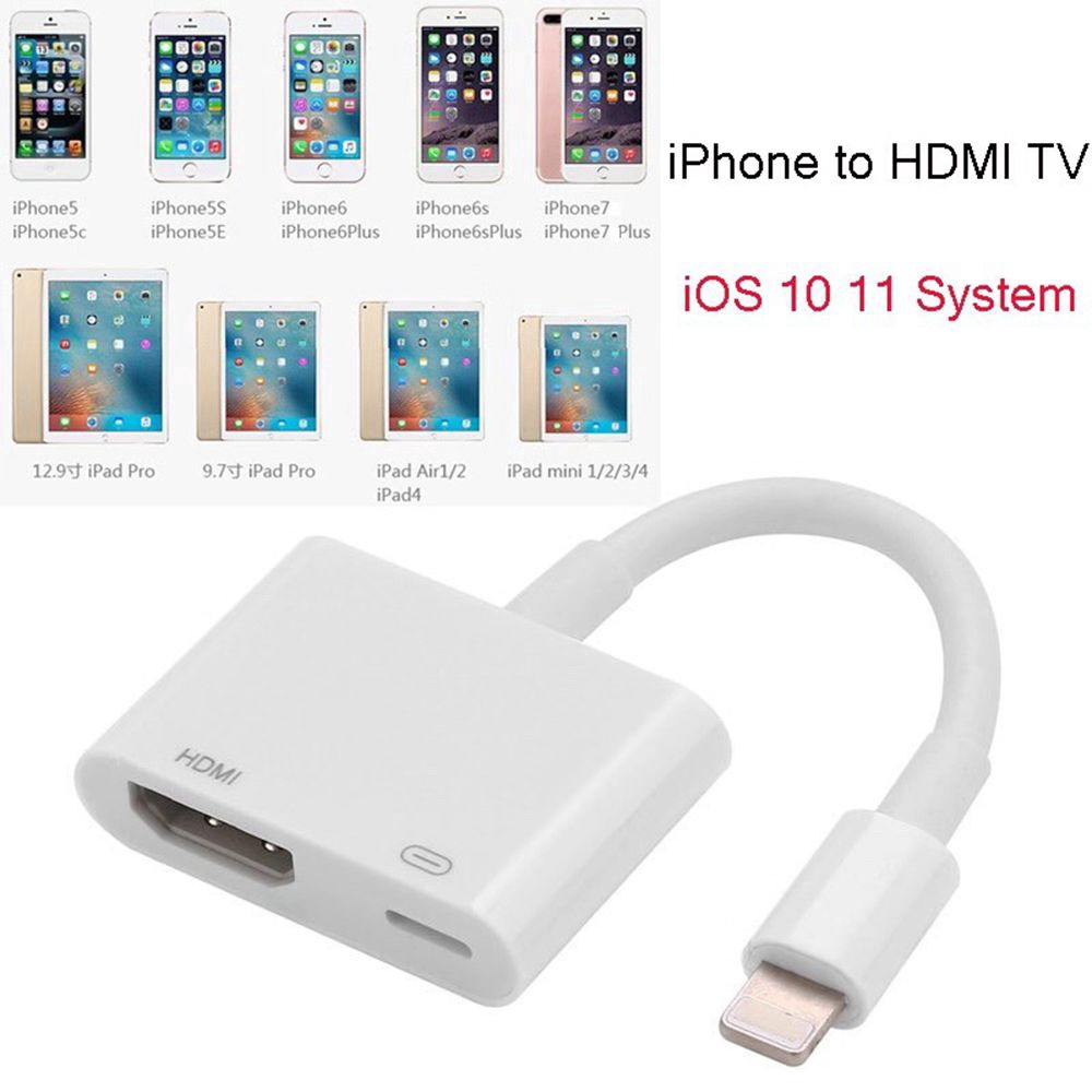 Dây cáp HDMI HD AV 1080P chuyển chui Lighting thành cổng HDMI dành cho iPad IOS iPhone 11 Pro Max X XS XR