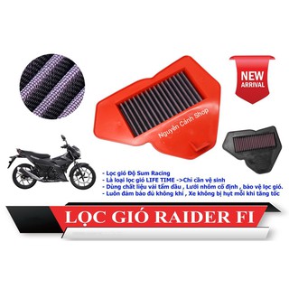 lọc gió độ raider 150 fi màu đỏ