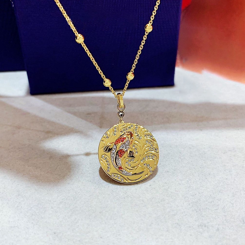 Dây Chuyền Mặt Hình Cá Koi May Mắn Màu Vàng Sang Trọng | BigBuy360 - bigbuy360.vn