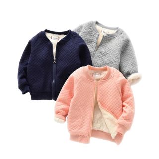 Áo trần bông lót lông cừu cho bé 2-8t