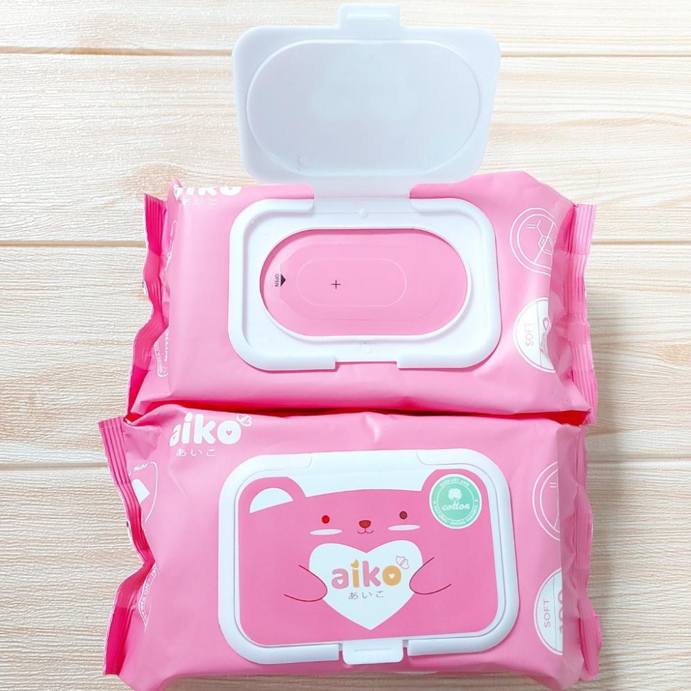 Khăn ướt cho bé Aiko 100 tờ không mùi