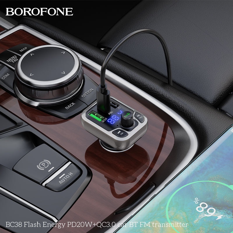 Bộ Sạc nhanh Xe Hơi BOROFONE BC38 PD20W + QC3.0 (BT FM transmitter), Hoco Z29 3 in 1 (tẩu ô tô), Z32 Speed Up 18W