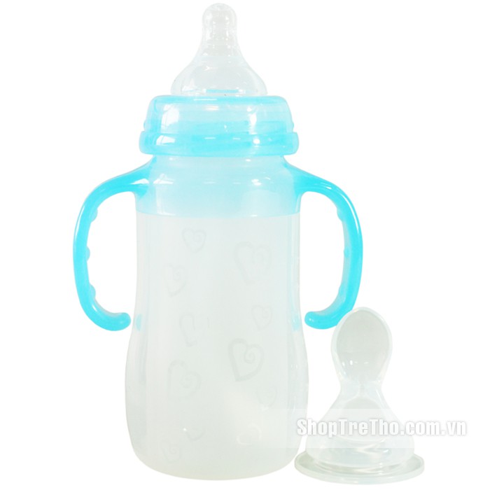 Bình sữa + Bình thìa silicon Babylove