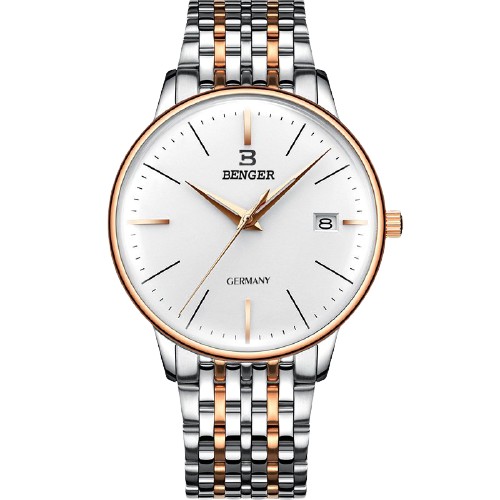 Đồng Hồ Nam BENGER của Đức - Dây Thép Không Gỉ Cao Cấp