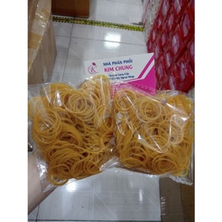 Bịch 50g dây thun cột tóc, chun cột tóc màu vàng