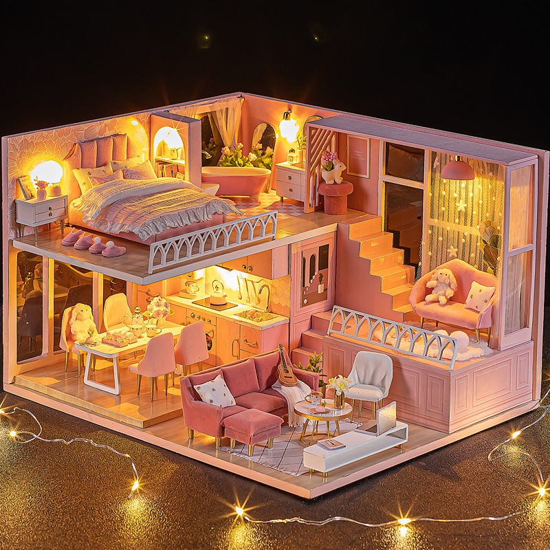 9xsbi5_s1wĐồ chơi trẻ em cô gái nhỏ công chúa nhà bếp nhỏ búp bê barbie nhà biệt thự món quà sinh nhật cô gái 10 tuổi