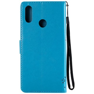 For Huawei Nova 3i/P Smart Plus Blue Cat Tree Leather Flip Wallet Stand Case